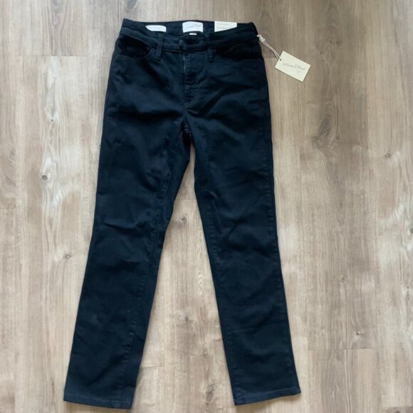 High-Rise Vintage Straight Black Jeans - Picture 5 of 5
